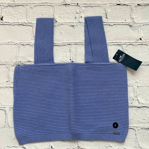 Hollister Tops - Hollister Ribbed Square-Neck Crop Tank